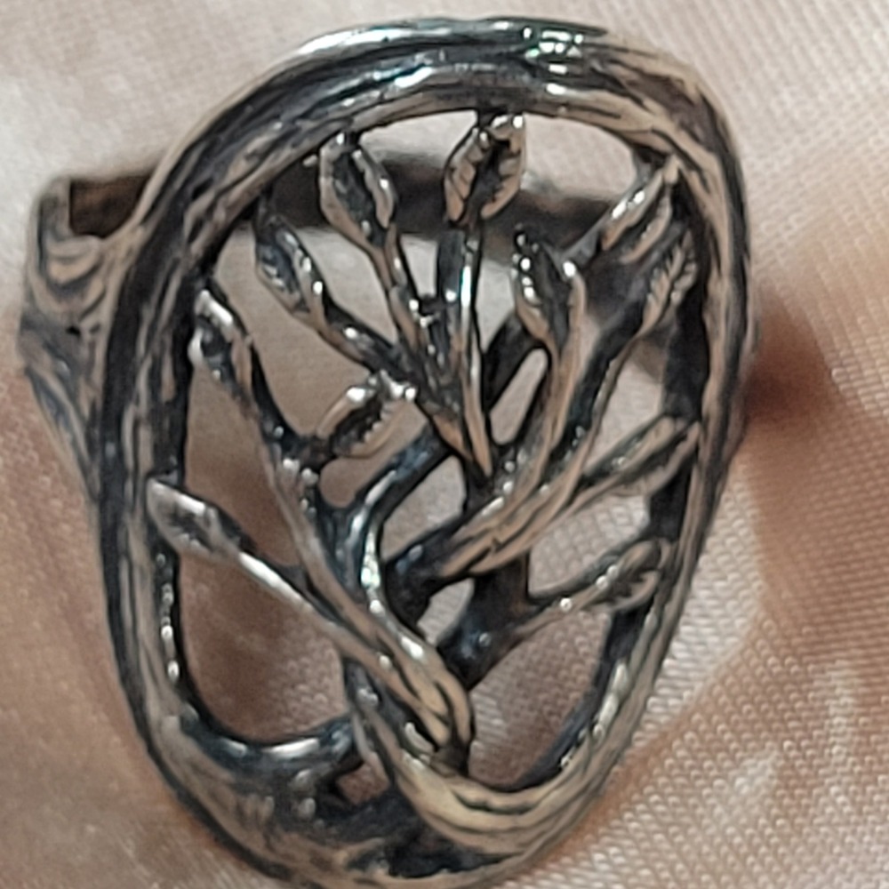 Sajen Sterling Silver Tree of Life Ring Size 6.5 Nature Design 925 4.3g - Picture 5 of 9